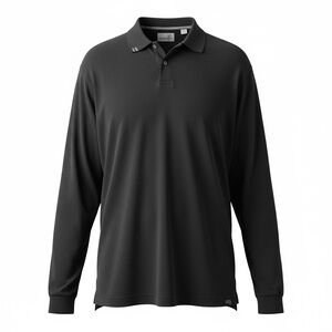 Ashworth Men's Charcoal Long Sleeve Polo